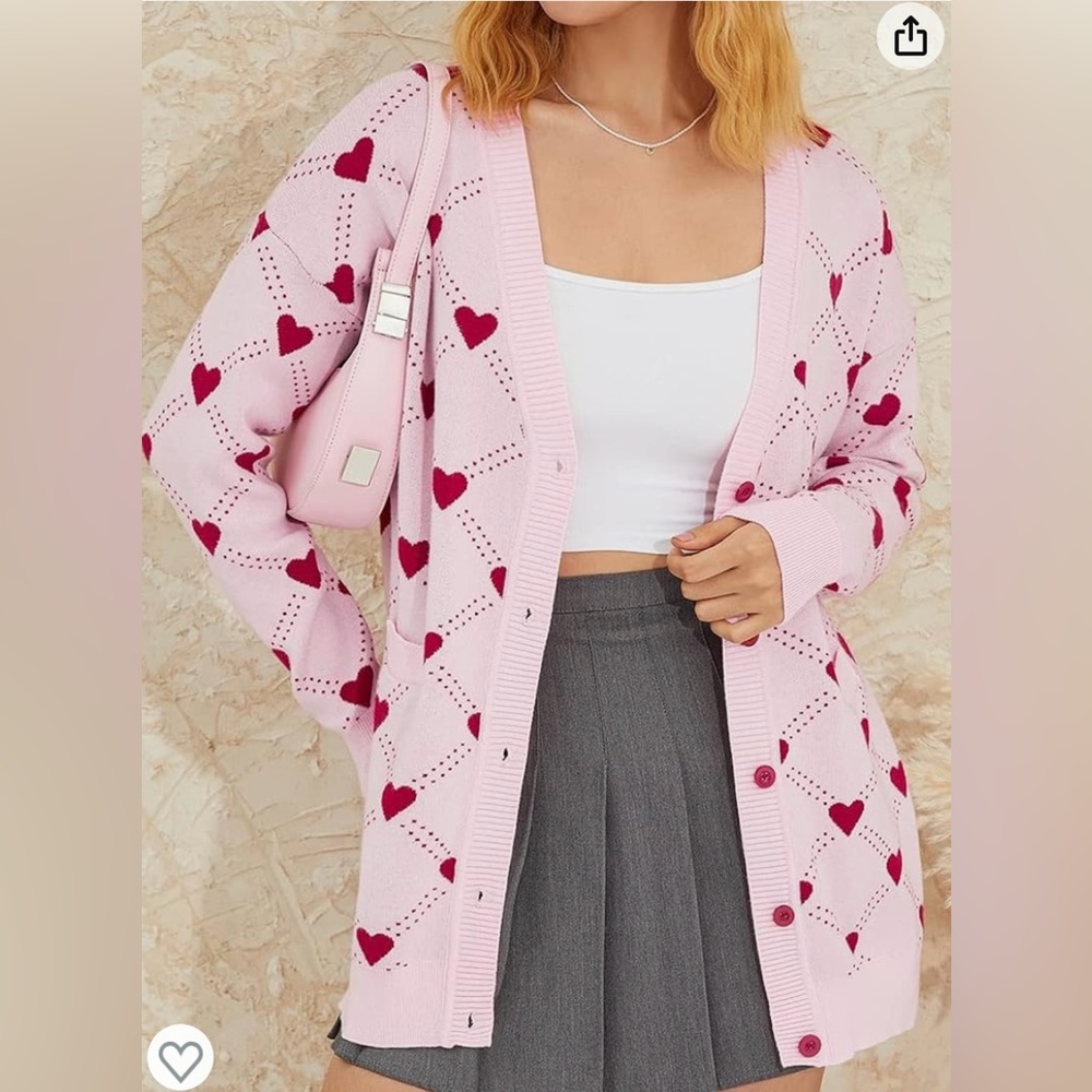 Women’s Heart printed cardigan
